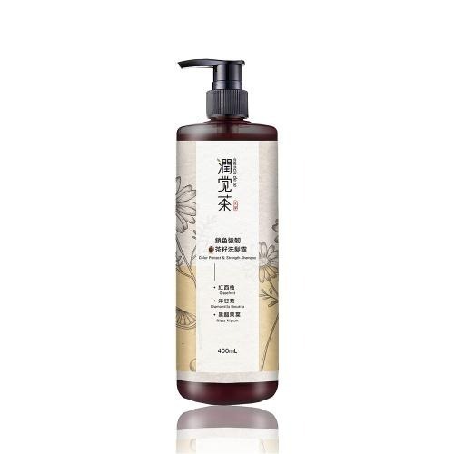 茶寶 潤覺茶 鎖色強韌茶籽洗髮露 400ml-細節圖2