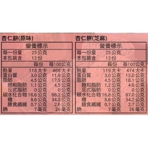 皇族 杏仁餅(原味/芝麻) 300g-細節圖2