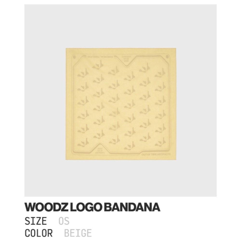 WOODZ LOGO BANDANA (卡其)
