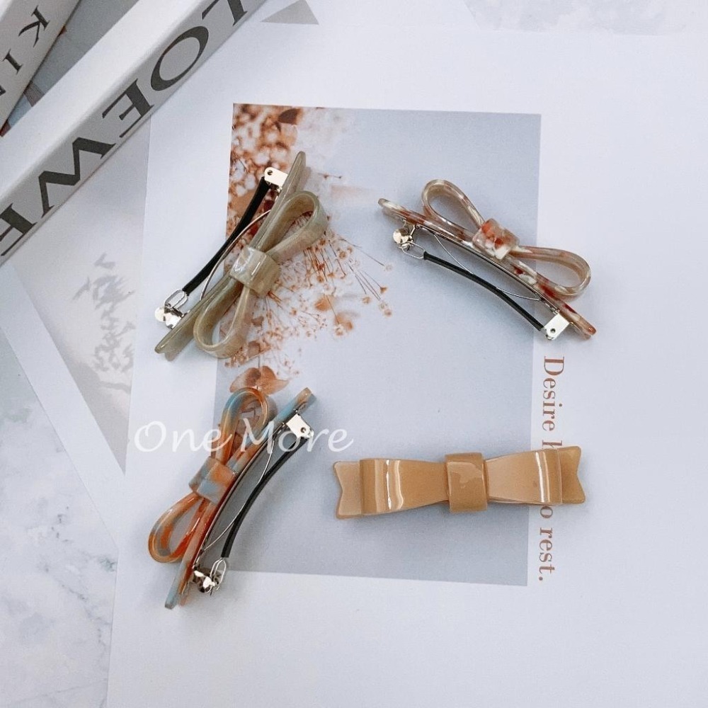 台灣現貨☑️醋酸 立體蝴蝶結 8公分彈簧夾 髮夾 髮飾 頭飾 快速出貨-細節圖2