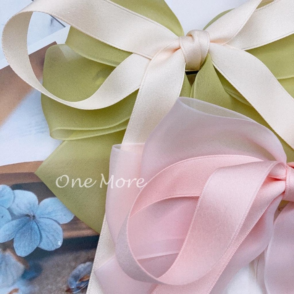 台灣現貨☑️紗紗 大蝴蝶結 彈簧夾 髮夾 髮飾 頭飾 快速出貨-細節圖3