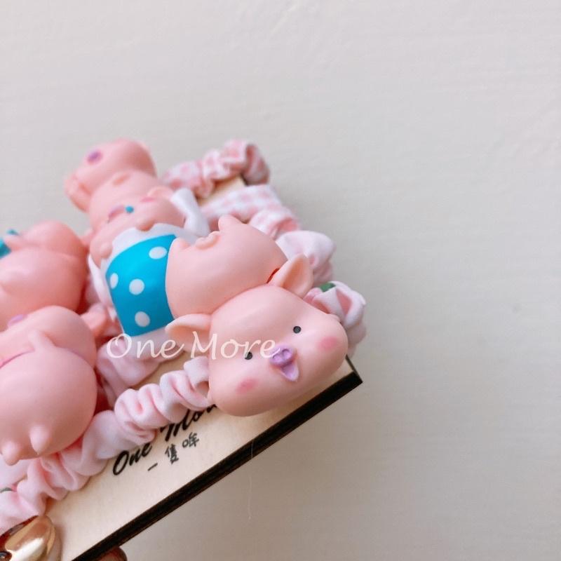 🐮One More🐮台灣現貨☑️小🐷腸圈綁頭飾髮飾-細節圖3