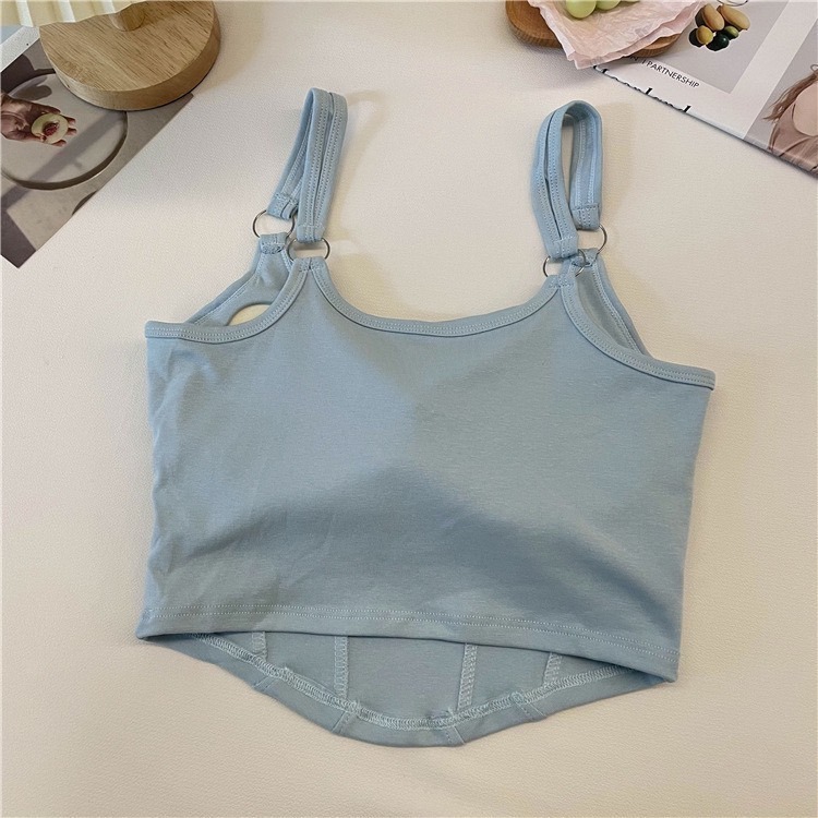 美式字母修身短版背心-細節圖8