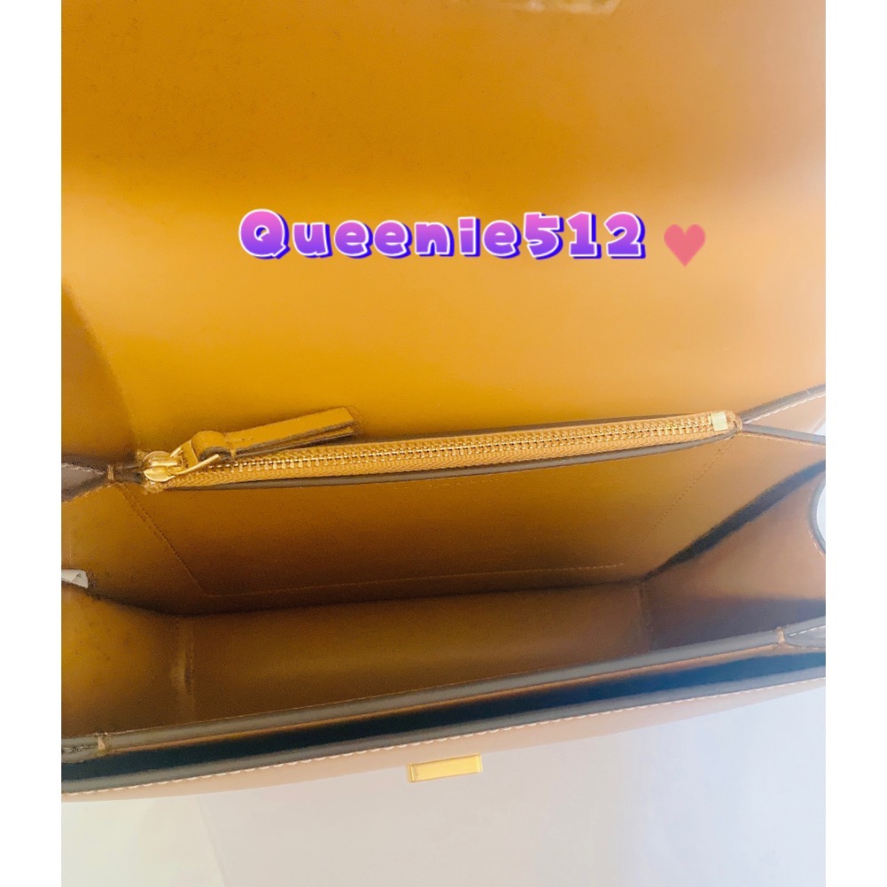 Tory Burch 專櫃款Eleanor 大標誌logo翻蓋大款金磚包-細節圖5