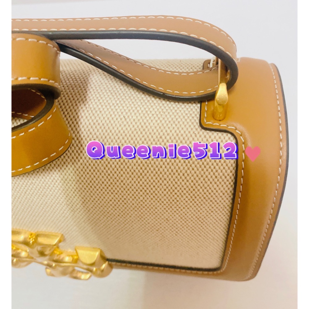 Tory Burch 專櫃款Eleanor 大標誌logo翻蓋大款金磚包-細節圖6