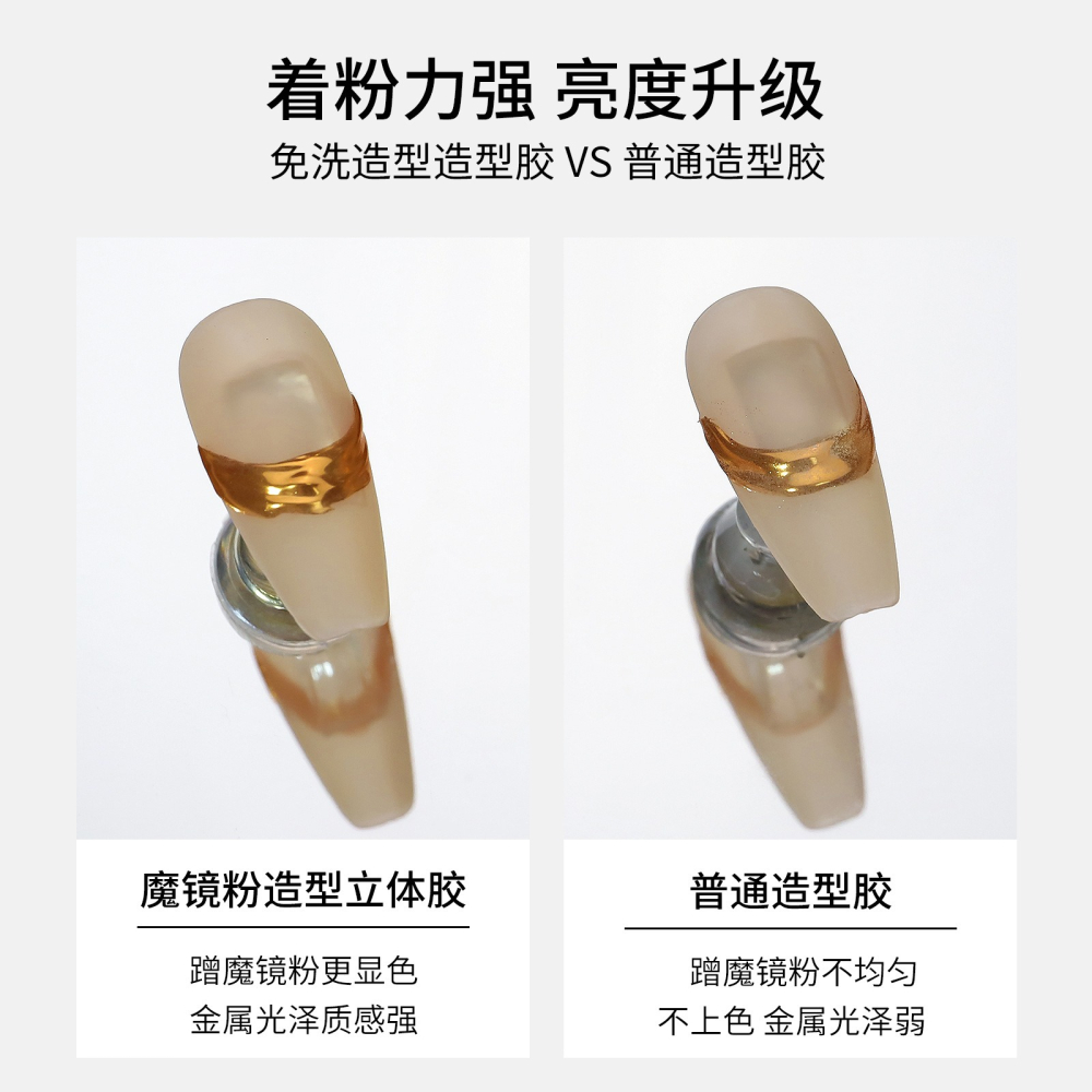 【奕妃美甲🤎台灣現貨+發票🧾】半固態魔鏡粉固態膠8g#128  #美甲功能膠-細節圖4