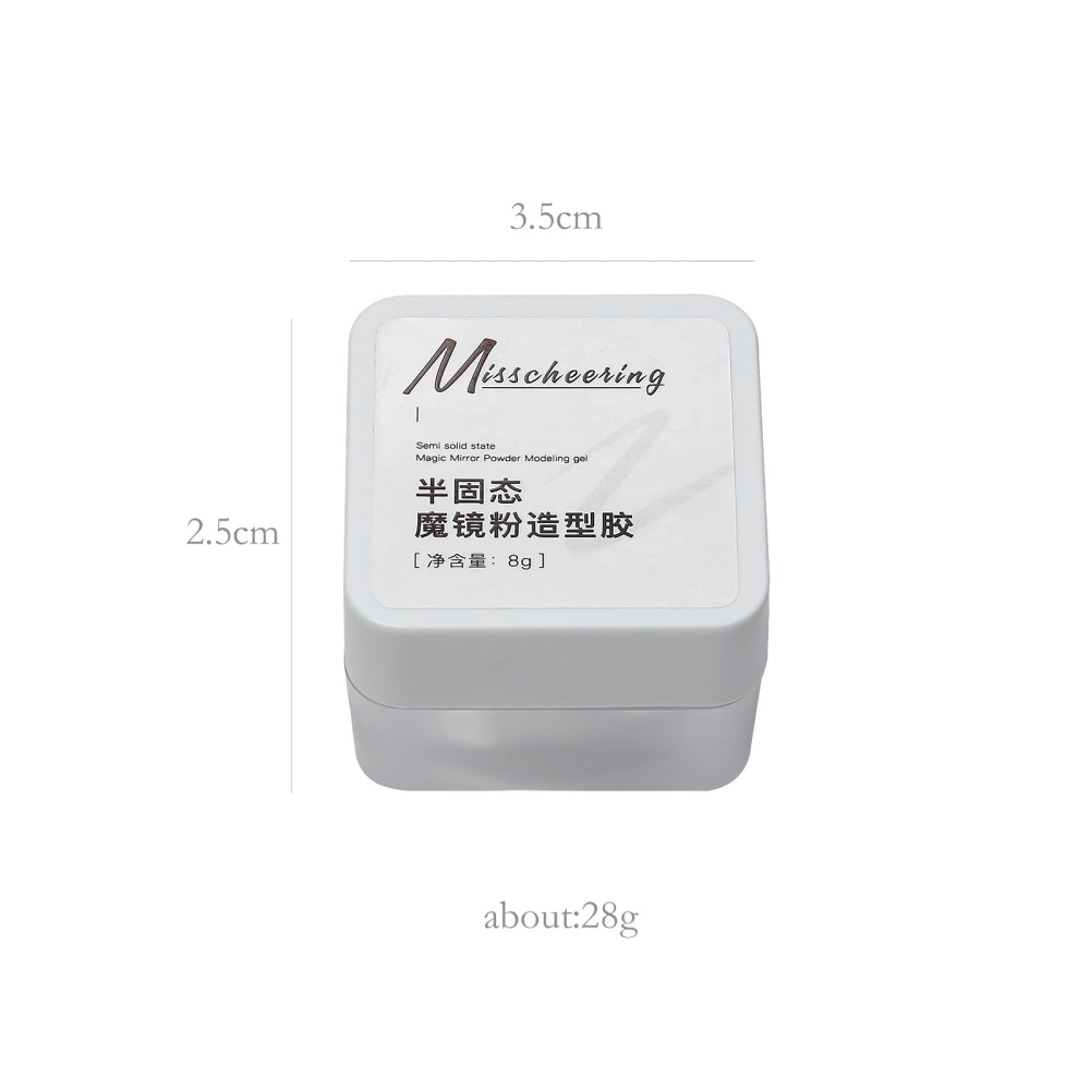 【奕妃美甲🤎台灣現貨+發票🧾】半固態魔鏡粉固態膠8g#128  #美甲功能膠-細節圖5