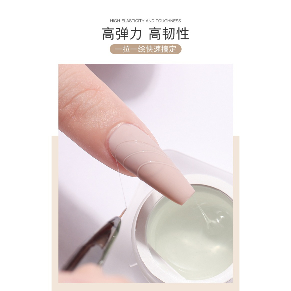 【奕妃美甲🤎台灣現貨+發票🧾】Monja半固態拉絲膠-透明方瓶8g #2323-2 #美甲功能膠-細節圖7