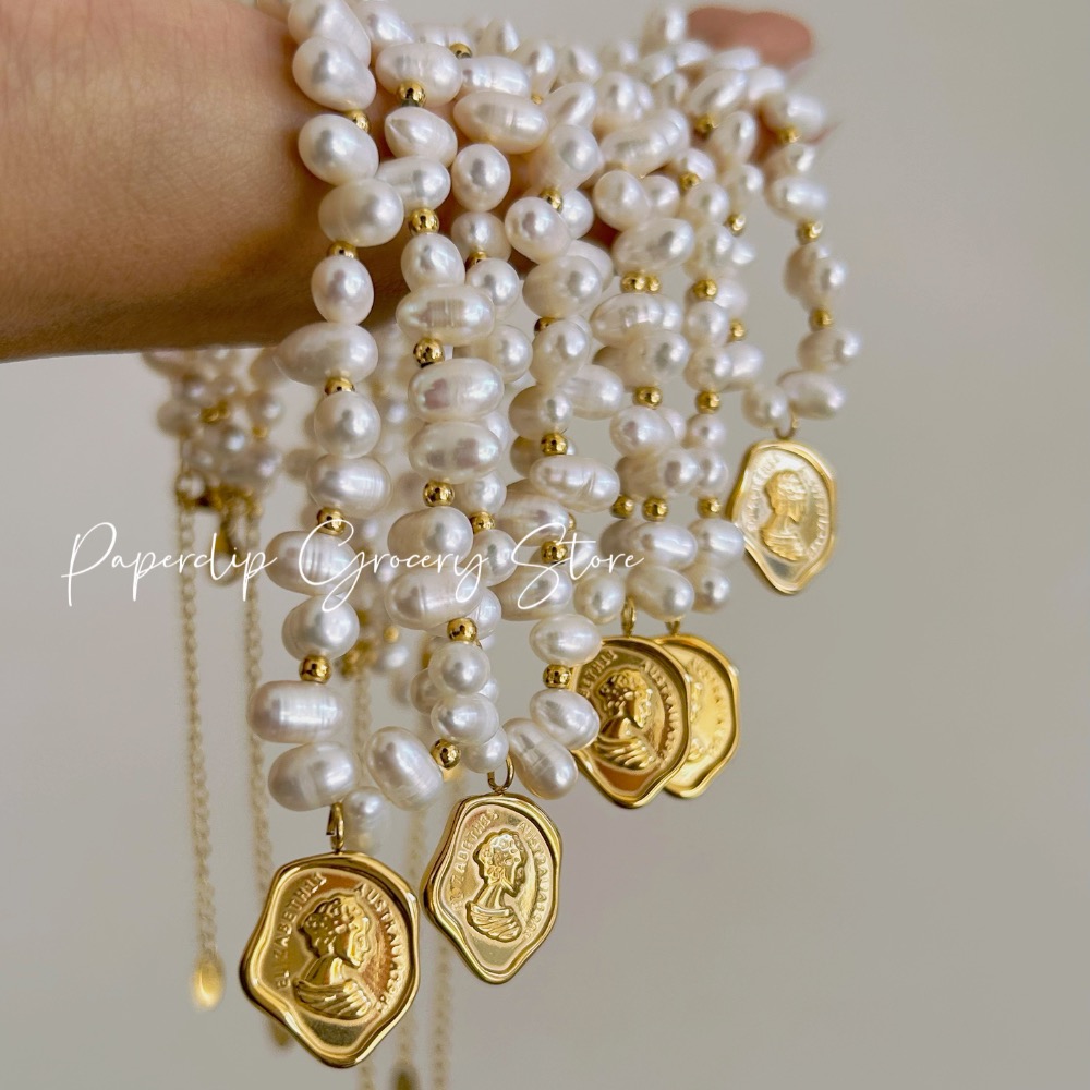 迴紋針雜貨店｜法式復古款火漆印章女王頭像項鍊-細節圖7