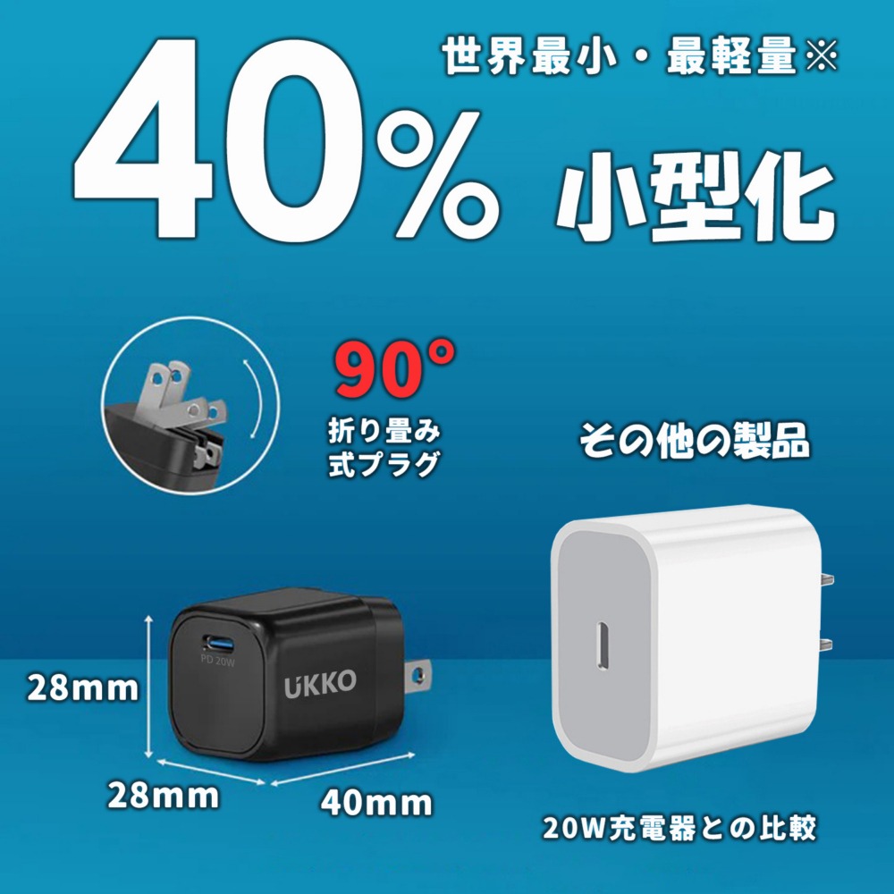 【輕量版】UKKO PD 20W mini 急速充電器-細節圖5