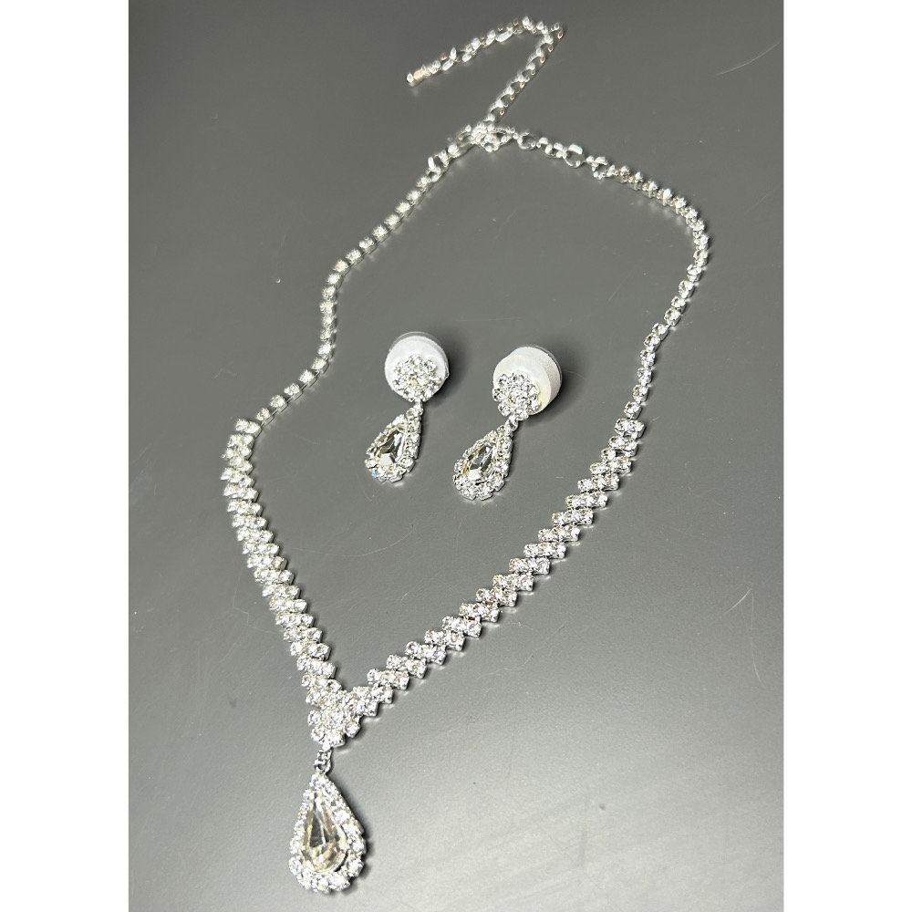 二手項鍊+耳環（鍍銀）-細節圖4