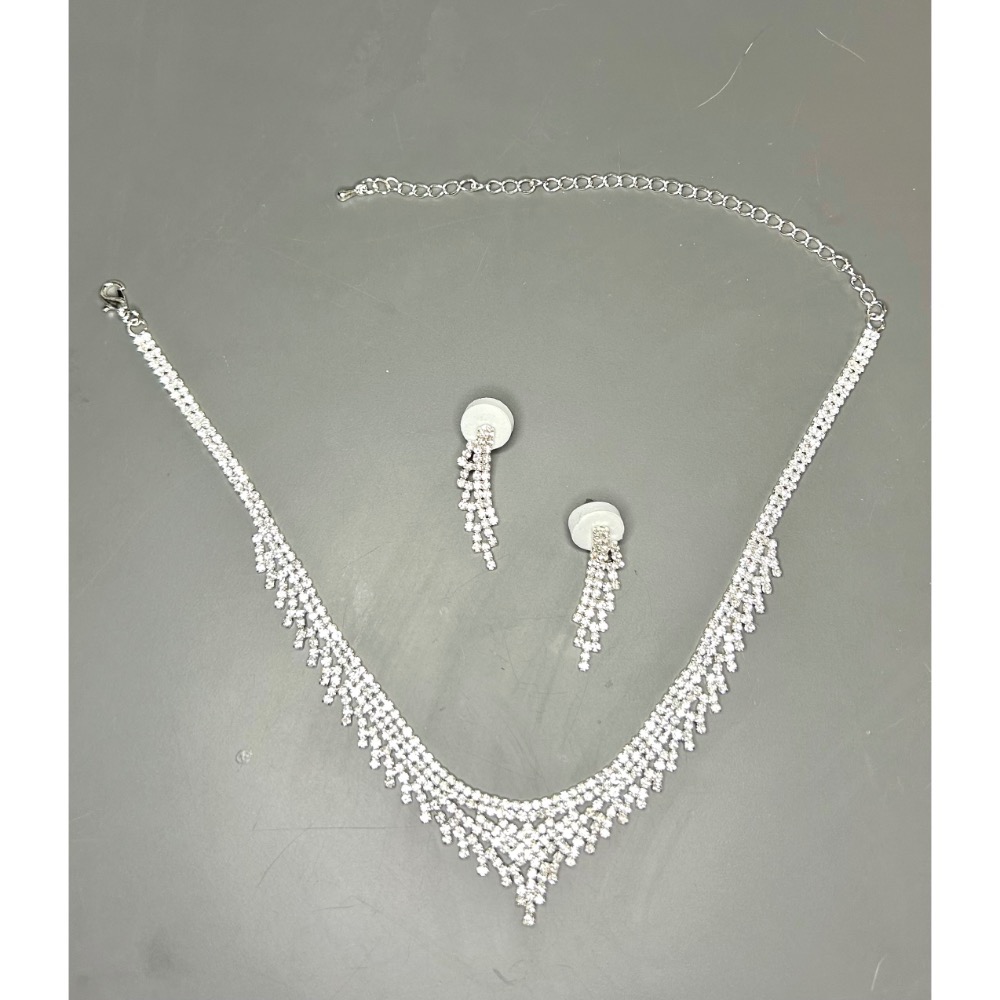 二手項鍊+耳環（鍍銀）-細節圖7