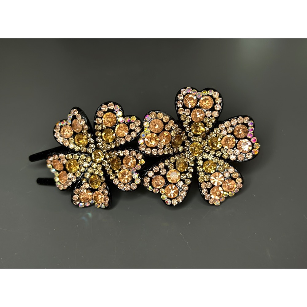 二手滿鑽花朵髮夾-細節圖2