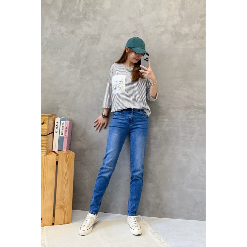 ☆現貨☆超彈抓洗壓紋彈力牛褲-細節圖5