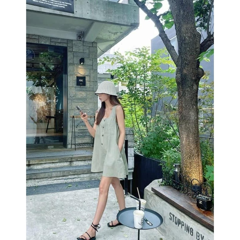 ☆現貨☆復古方領闊腿連身褲-細節圖4