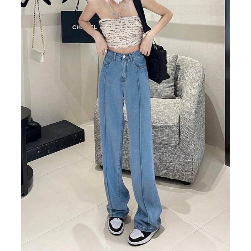 ☆現貨☆-8度天絲顯瘦直筒牛仔褲-細節圖2