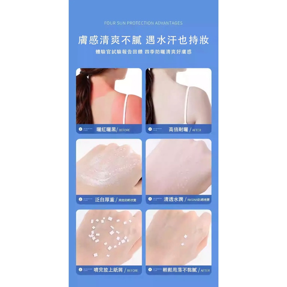 【台灣出貨】防曬噴霧秒成膜舒緩水感提亮美白防曬霜養膚預防曬黑阻紫外線防護噴霧-細節圖7