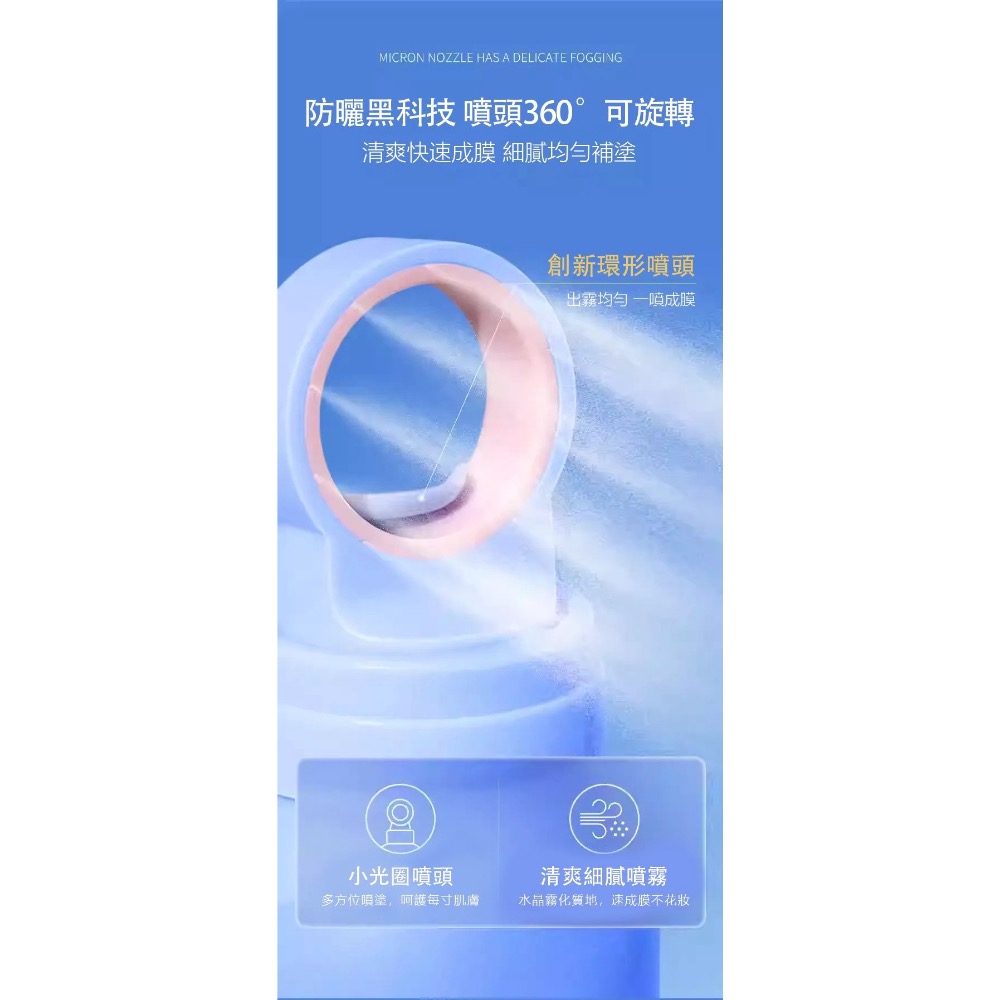 【台灣出貨】防曬噴霧秒成膜舒緩水感提亮美白防曬霜養膚預防曬黑阻紫外線防護噴霧-細節圖9