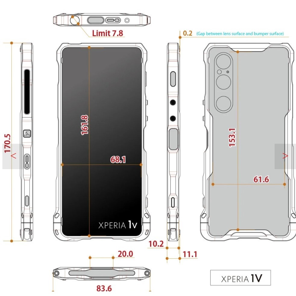 日本 alumania EDGE LINE for XPERIA 1 V 鋁合金保護框 + 鏡頭保護框 同捆組合-細節圖3