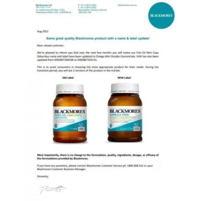 【🇦🇺澳洲 】Blackmores 澳佳寶 無腥味迷你雙倍濃縮深海魚油 膠囊 400粒-細節圖2