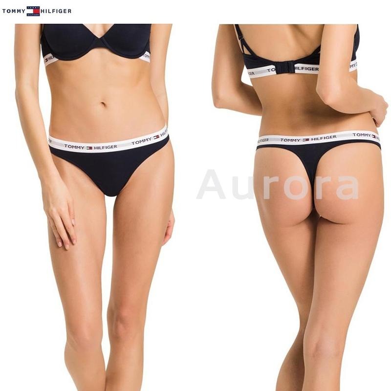 💕Aurora 美國代購💕 Tommy Hilfiger 女款 丁字褲 湯米 純棉 純色 細帶 多色 性感 中低腰-細節圖2
