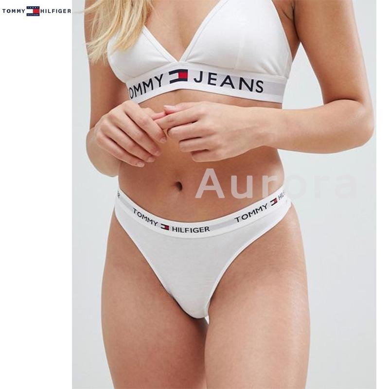 💕Aurora 美國代購💕 Tommy Hilfiger 女款 丁字褲 湯米 純棉 純色 細帶 多色 性感 中低腰-細節圖4