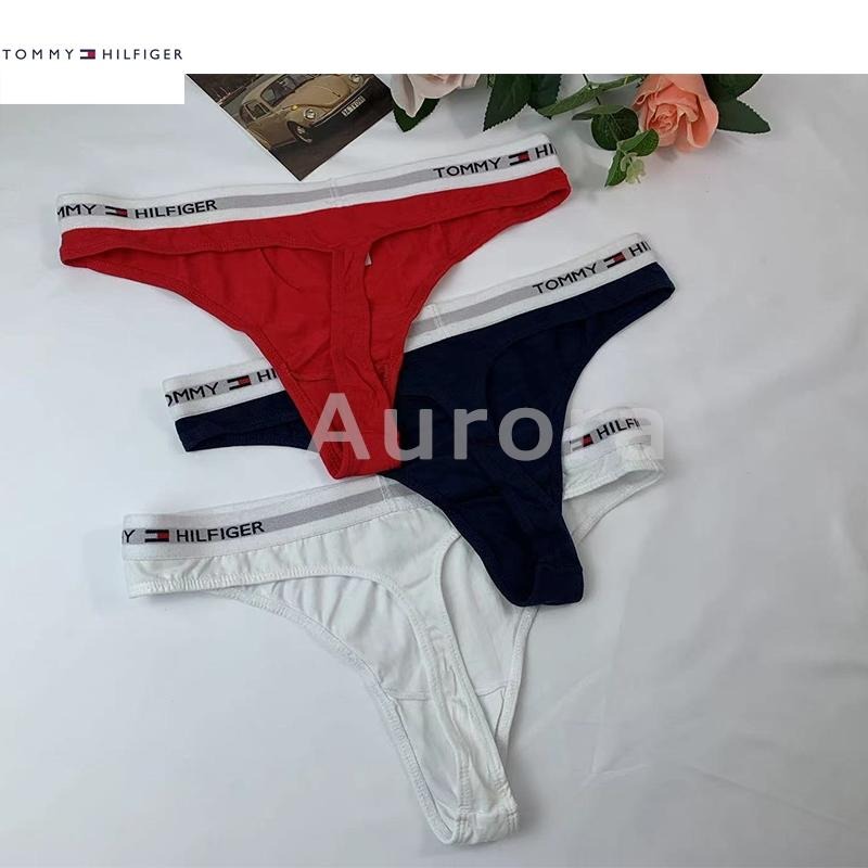 💕Aurora 美國代購💕 Tommy Hilfiger 女款 丁字褲 湯米 純棉 純色 細帶 多色 性感 中低腰-細節圖7