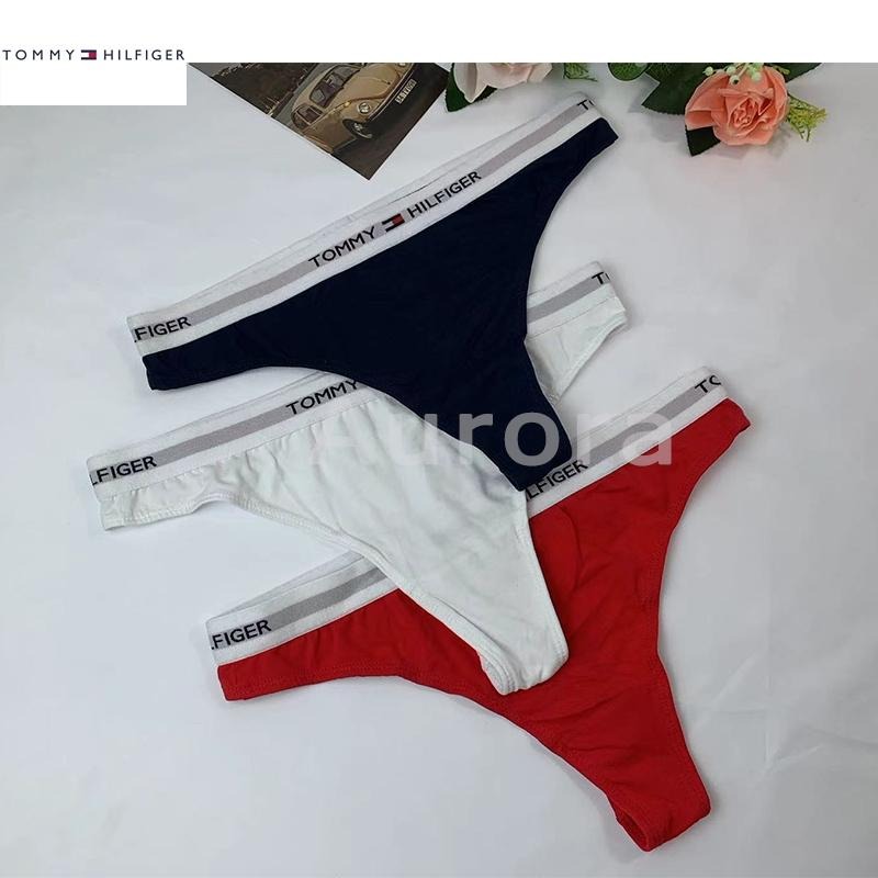 💕Aurora 美國代購💕 Tommy Hilfiger 女款 丁字褲 湯米 純棉 純色 細帶 多色 性感 中低腰-細節圖8
