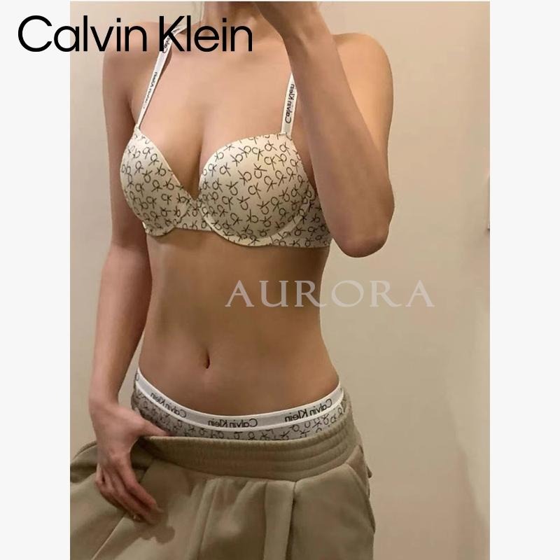 💕Aurora 美國代購💕 Calvin Klein CK新款鋼圈內衣 滿印logo 性感內衣 聚攏型上托收副乳內衣套裝-細節圖3