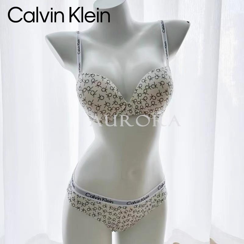 💕Aurora 美國代購💕 Calvin Klein CK新款鋼圈內衣 滿印logo 性感內衣 聚攏型上托收副乳內衣套裝-細節圖6
