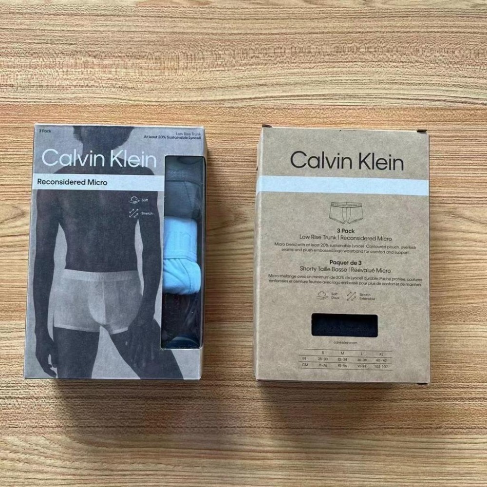 Aurora 購物分享💕Calvin Klein 新款天絲棉男士內褲 四角褲 平角內褲 牛皮紙盒裝三件組-細節圖5