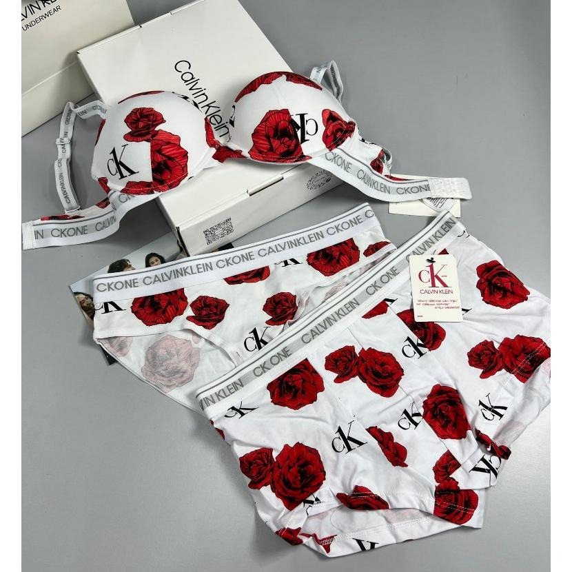 Aurora 購物分享💕 Calvin Klein CK ONE泫雅同款玫瑰花 鋼圈背扣運動內衣 聚攏型內衣 情侶三件套-細節圖2