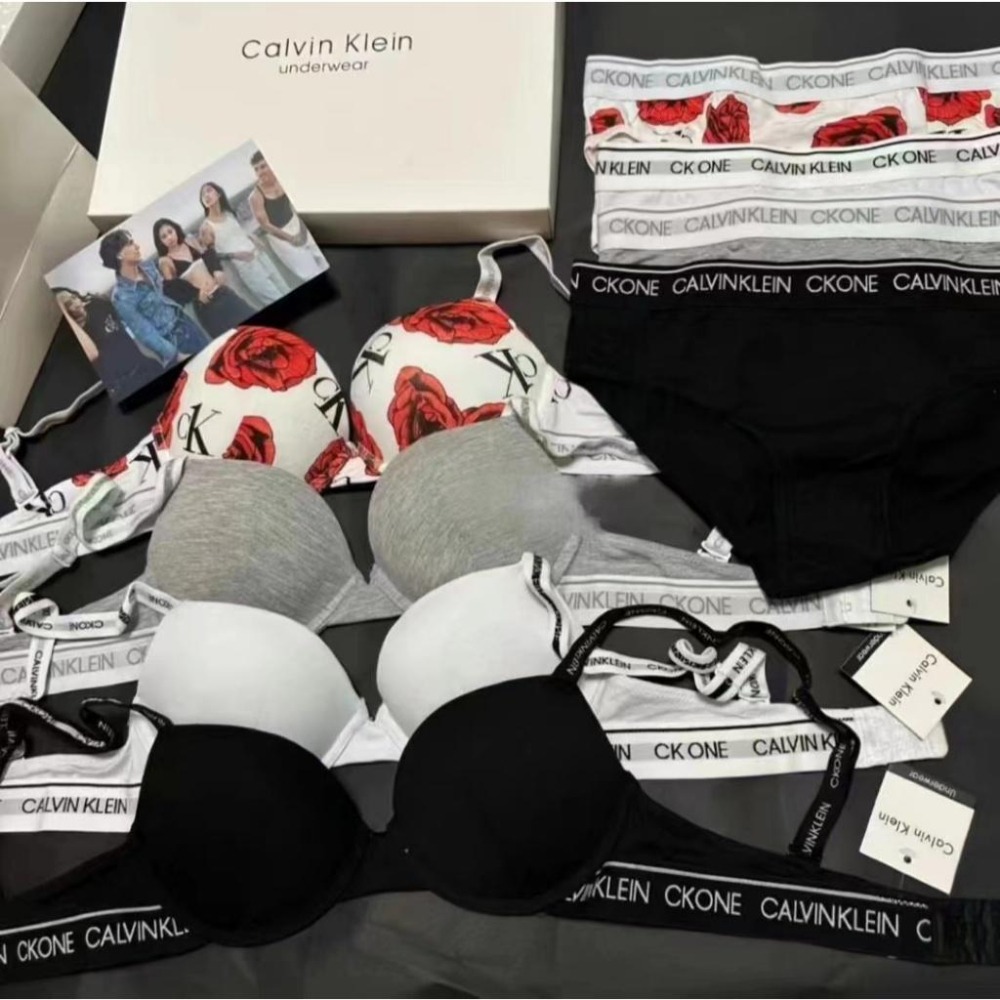 Aurora 購物分享💕 Calvin Klein CK ONE泫雅同款玫瑰花 鋼圈背扣運動內衣 聚攏型內衣 情侶三件套-細節圖7