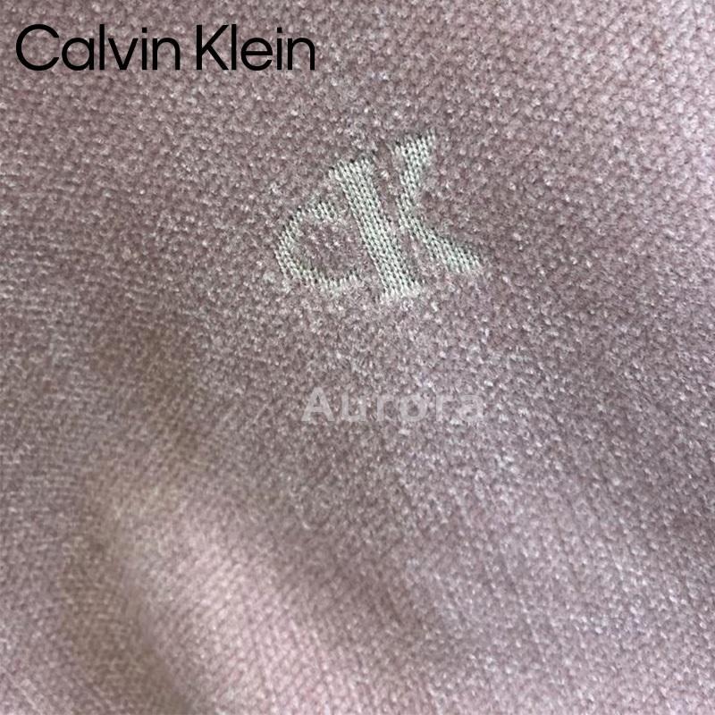 💕Aurora 美國代購💕 Calvin Klein 新款 提花字母 粉色短袖 針織衫 修身 顯瘦 短款 女上衣-細節圖9