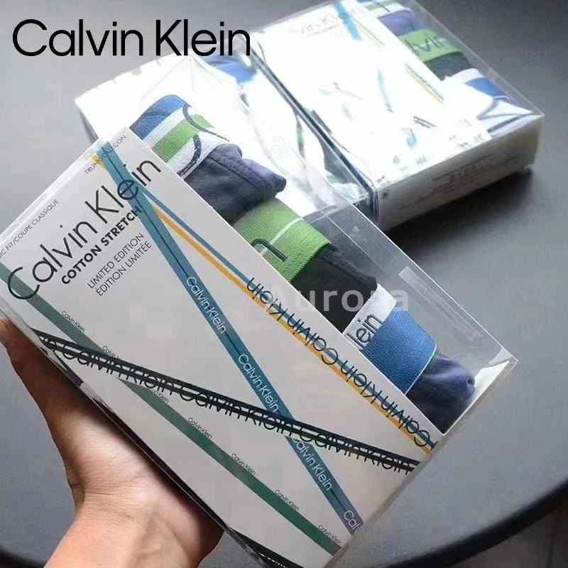 Aurora 購物分享💕 Calvin Klein 綠腰頭男士內褲 全棉男士平角內褲 四角褲 極簡風設計 3色/組盒裝-細節圖3