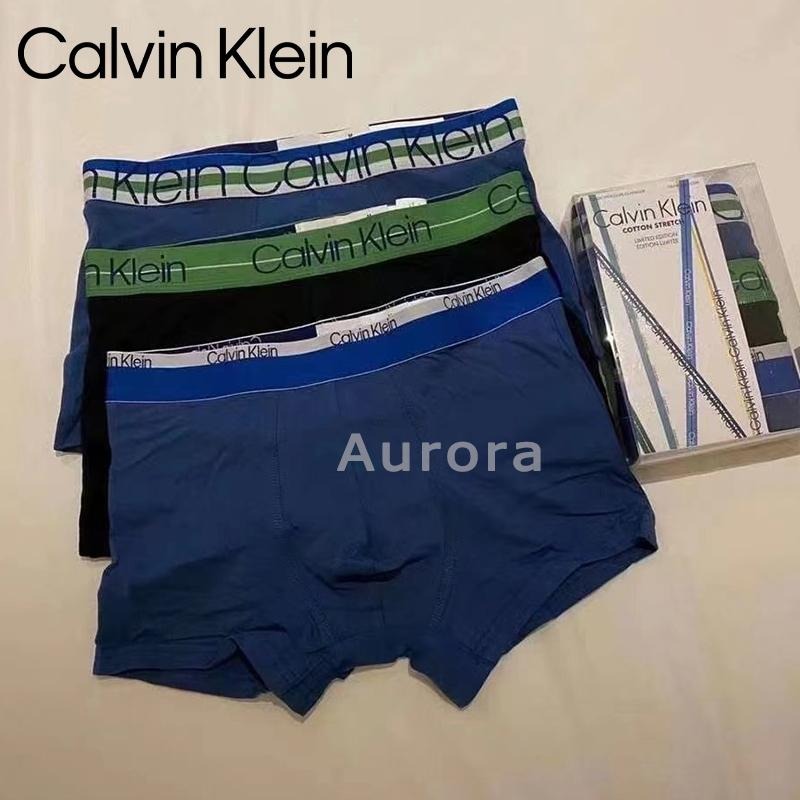 Aurora 購物分享💕 Calvin Klein 綠腰頭男士內褲 全棉男士平角內褲 四角褲 極簡風設計 3色/組盒裝-細節圖4