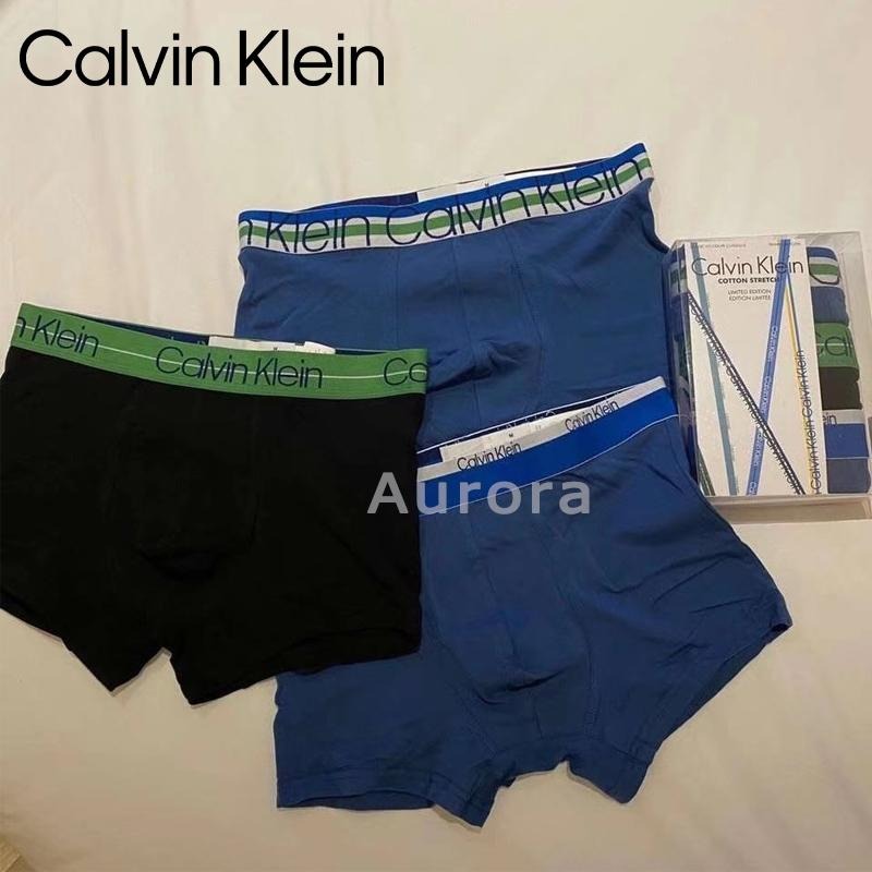 Aurora 購物分享💕 Calvin Klein 綠腰頭男士內褲 全棉男士平角內褲 四角褲 極簡風設計 3色/組盒裝-細節圖6