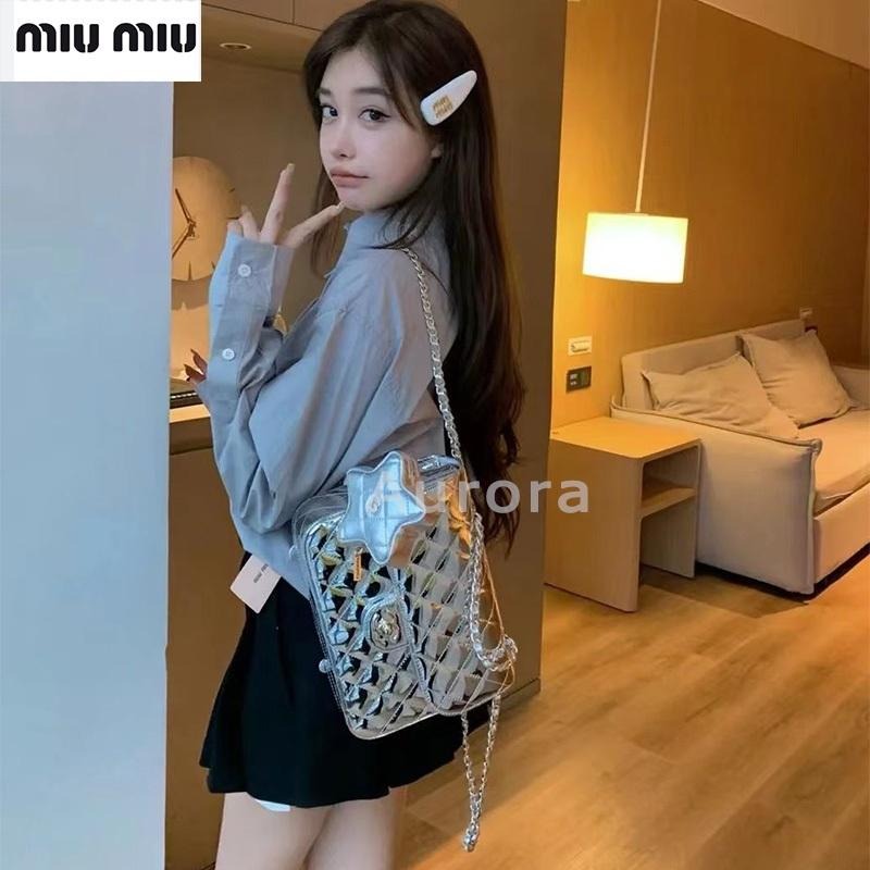 💕Aurora 美國代購💕 MiuMiu 經典 刺綉 字母 翻領襯衫 小清新設計感 長袖 短款 襯衣-細節圖5