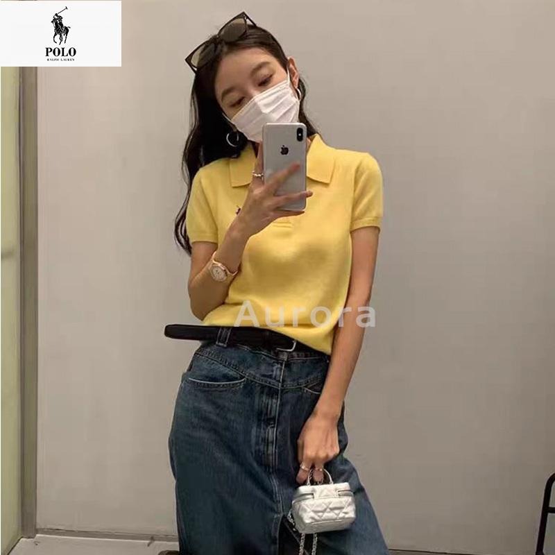 💕Aurora 美國代購💕拉夫.勞倫 Ralph Lauren 經典戰馬logo 刺綉 羊絨針織 polo衫 翻領短袖-細節圖2