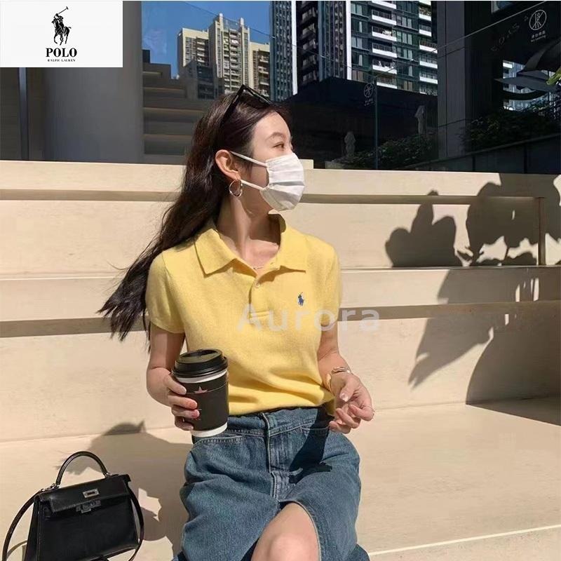 💕Aurora 美國代購💕拉夫.勞倫 Ralph Lauren 經典戰馬logo 刺綉 羊絨針織 polo衫 翻領短袖-細節圖3