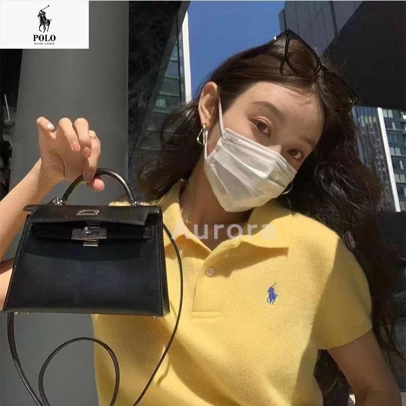 💕Aurora 美國代購💕拉夫.勞倫 Ralph Lauren 經典戰馬logo 刺綉 羊絨針織 polo衫 翻領短袖-細節圖4