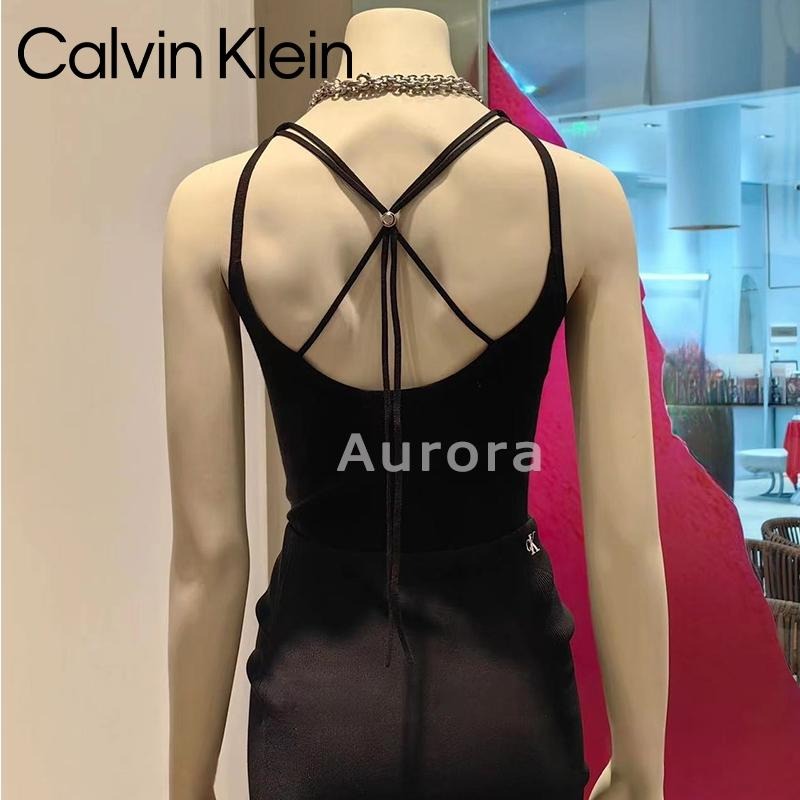 💕Aurora 美國代購💕 Calvin Klein 新款性感 露背 抽繩背心 吊帶針織衫 結構背心-細節圖4