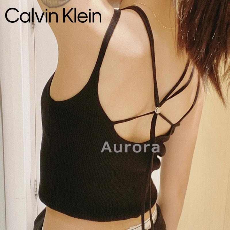 💕Aurora 美國代購💕 Calvin Klein 新款性感 露背 抽繩背心 吊帶針織衫 結構背心-細節圖9