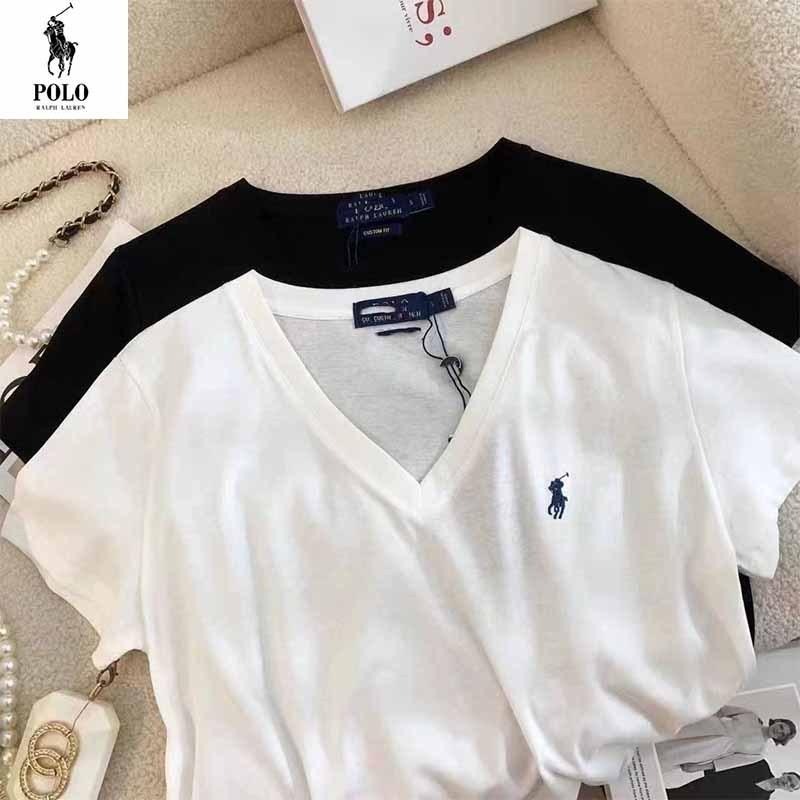 💕Aurora 美國代購💕拉夫.勞倫 Ralph Lauren小馬刺繡 經典純色T恤  休閒百搭短T 女生短袖上衣-細節圖6
