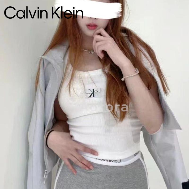 💕Aurora 美國代購💕 Calvin Klein  新款美式辣妹 背心 短款修身 顯瘦 無袖上衣-細節圖3