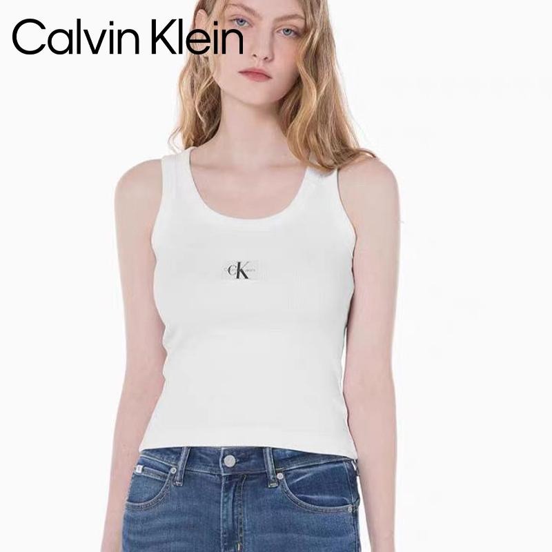 💕Aurora 美國代購💕 Calvin Klein  新款美式辣妹 背心 短款修身 顯瘦 無袖上衣-細節圖4
