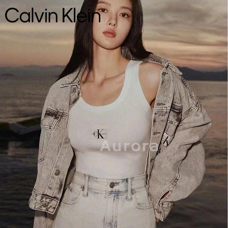 💕Aurora 美國代購💕 Calvin Klein  新款美式辣妹 背心 短款修身 顯瘦 無袖上衣-細節圖9