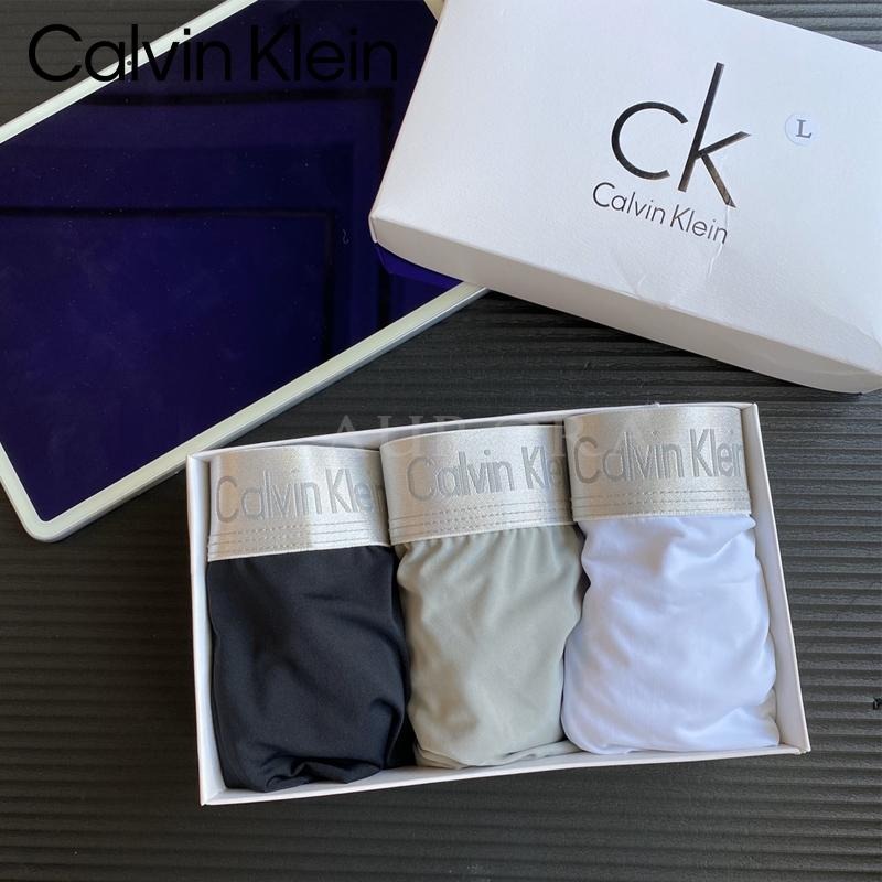 💕Aurora 美國代購💕 Calvin Klein CK 冰絲盒裝男士內褲 四角內褲 平角內褲 銀帶冰絲內褲 3件/盒-細節圖5