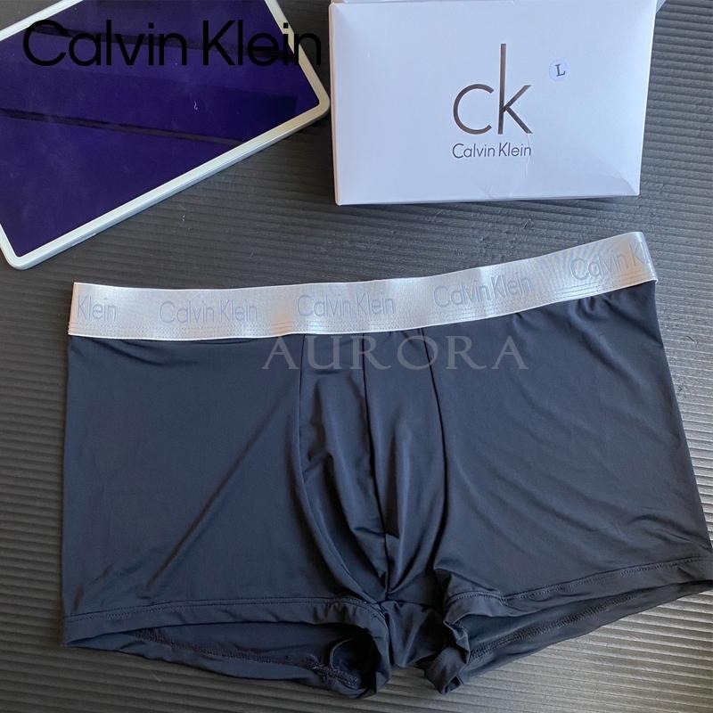 💕Aurora 美國代購💕 Calvin Klein CK 冰絲盒裝男士內褲 四角內褲 平角內褲 銀帶冰絲內褲 3件/盒-細節圖6