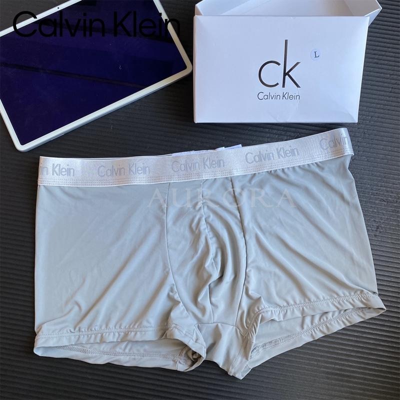 💕Aurora 美國代購💕 Calvin Klein CK 冰絲盒裝男士內褲 四角內褲 平角內褲 銀帶冰絲內褲 3件/盒-細節圖7
